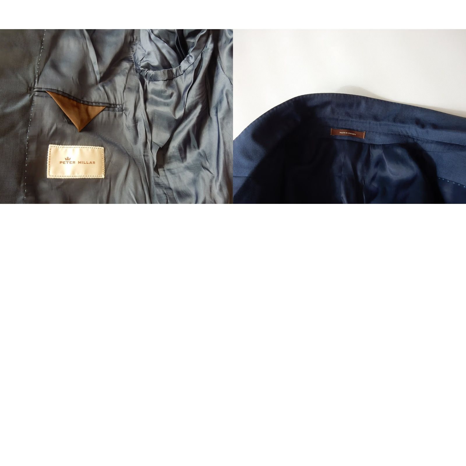 Peter Millar Peter Millar Blazer Sport Coat Size 50R Wool Solid Blue Mens Jacket Size 50R - 8 Thumbnail
