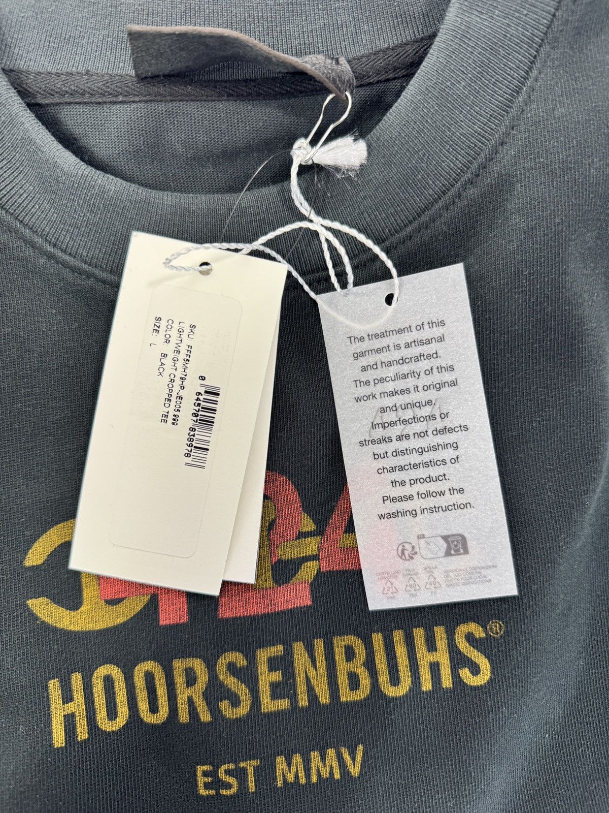 424 × Hoorsenbuhs LIGHT WEIGHT LOGO PRINT CROPPED T-SHIRT Size US L / EU 52-54 / 3 - 5 Thumbnail