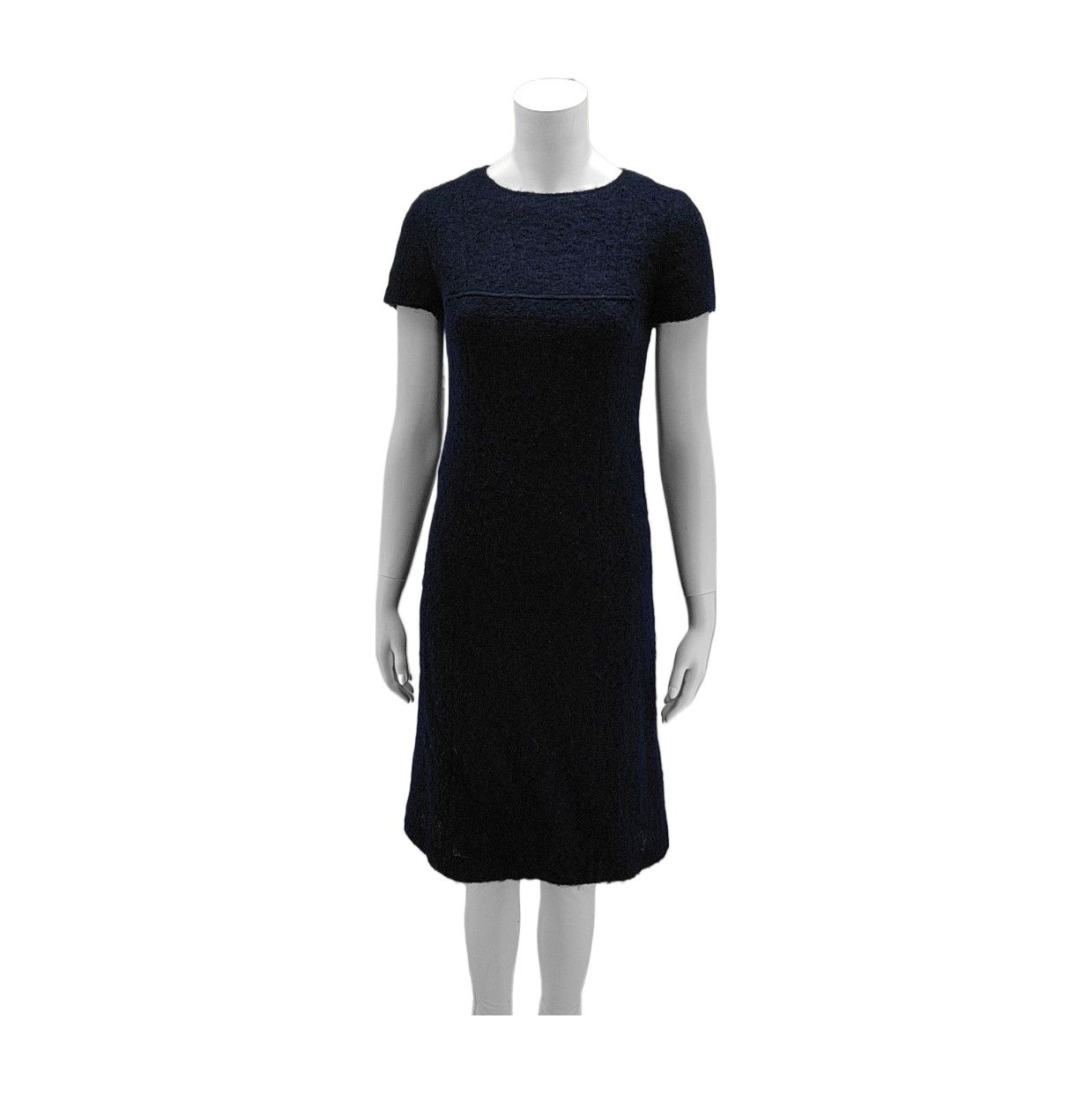 Balenciaga Balenciaga Navy Wool Blend Midi Dress Size 38 Size S / US 4 / IT 40 - 1 Thumbnail