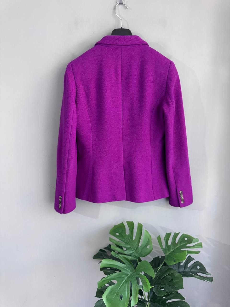 Ralph Lauren Lauren Ralph Lauren Women's Purple Tweed Wool Blazer, US 4 Size XS / US 0-2 / IT 36-38 - 14 Thumbnail