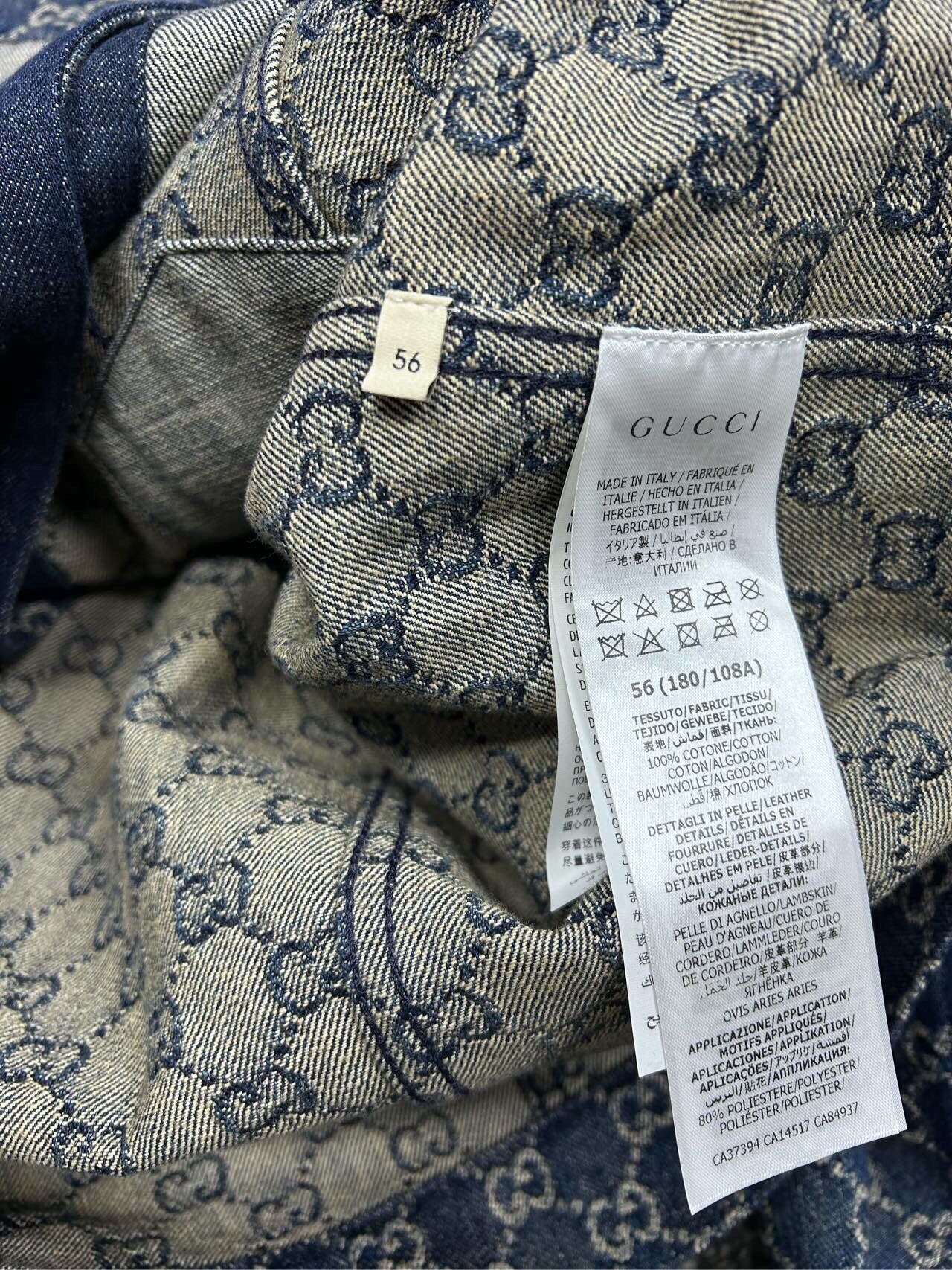 Gucci Gucci Full-print old-fashioned denim jacket 2501-Nextarrow Size US XL / EU 56 / 4 - 5 Thumbnail