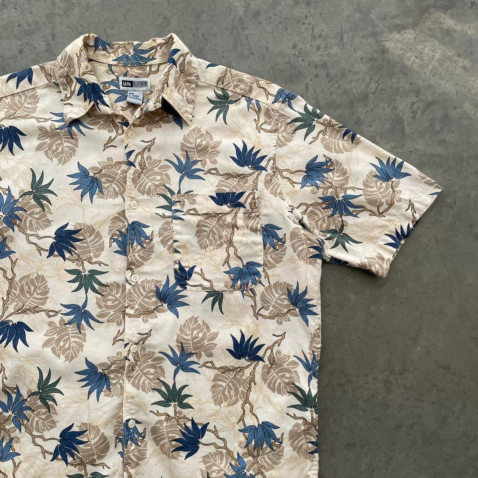 Vintage Vintage Untied Cream Tropical Hawaiian Shirt Size US M / EU 48-50 / 2 - 3 Thumbnail
