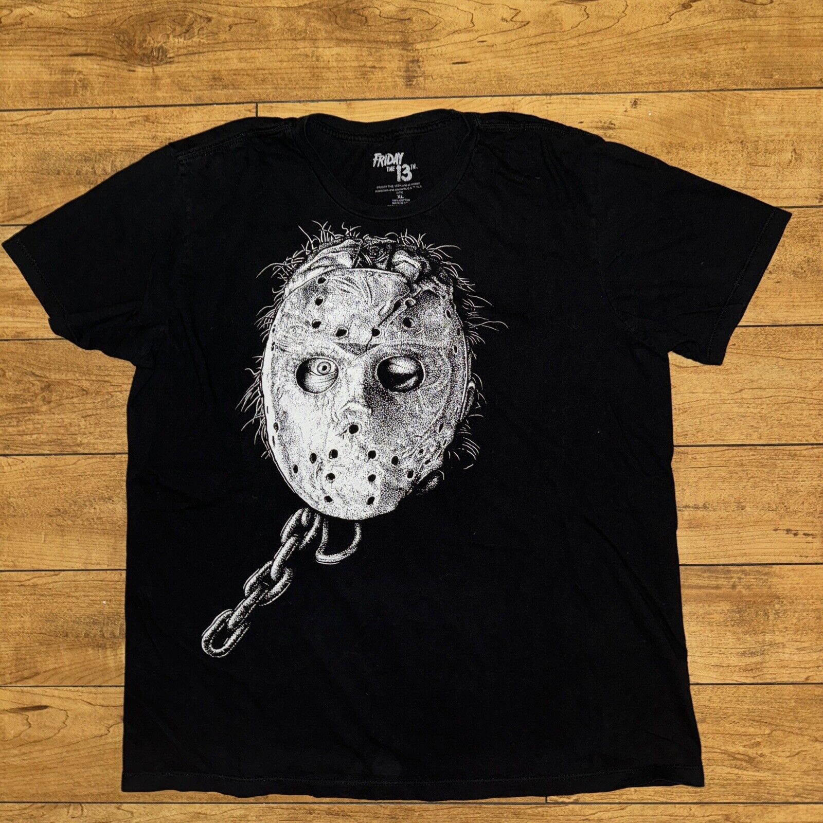 Band Tees × Japanese Brand Friday The 13th Jason Black Out T-Shirt XL 22.5x28 Size US XL / EU 56 / 4 - 1 Thumbnail