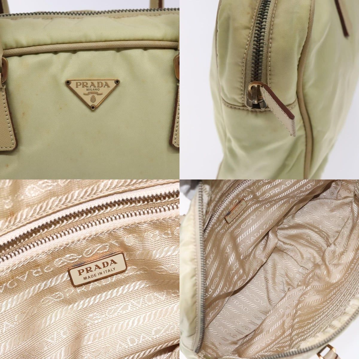 Prada PRADA Hand Bag Nylon Beige Gold Size ONE SIZE - 11 Thumbnail