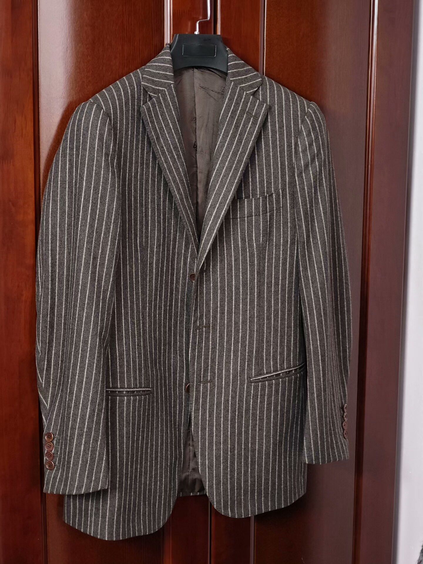 Isaia Isaia Wool Blazer with Stripes Size US S / EU 44-46 / 1 - 1 Thumbnail
