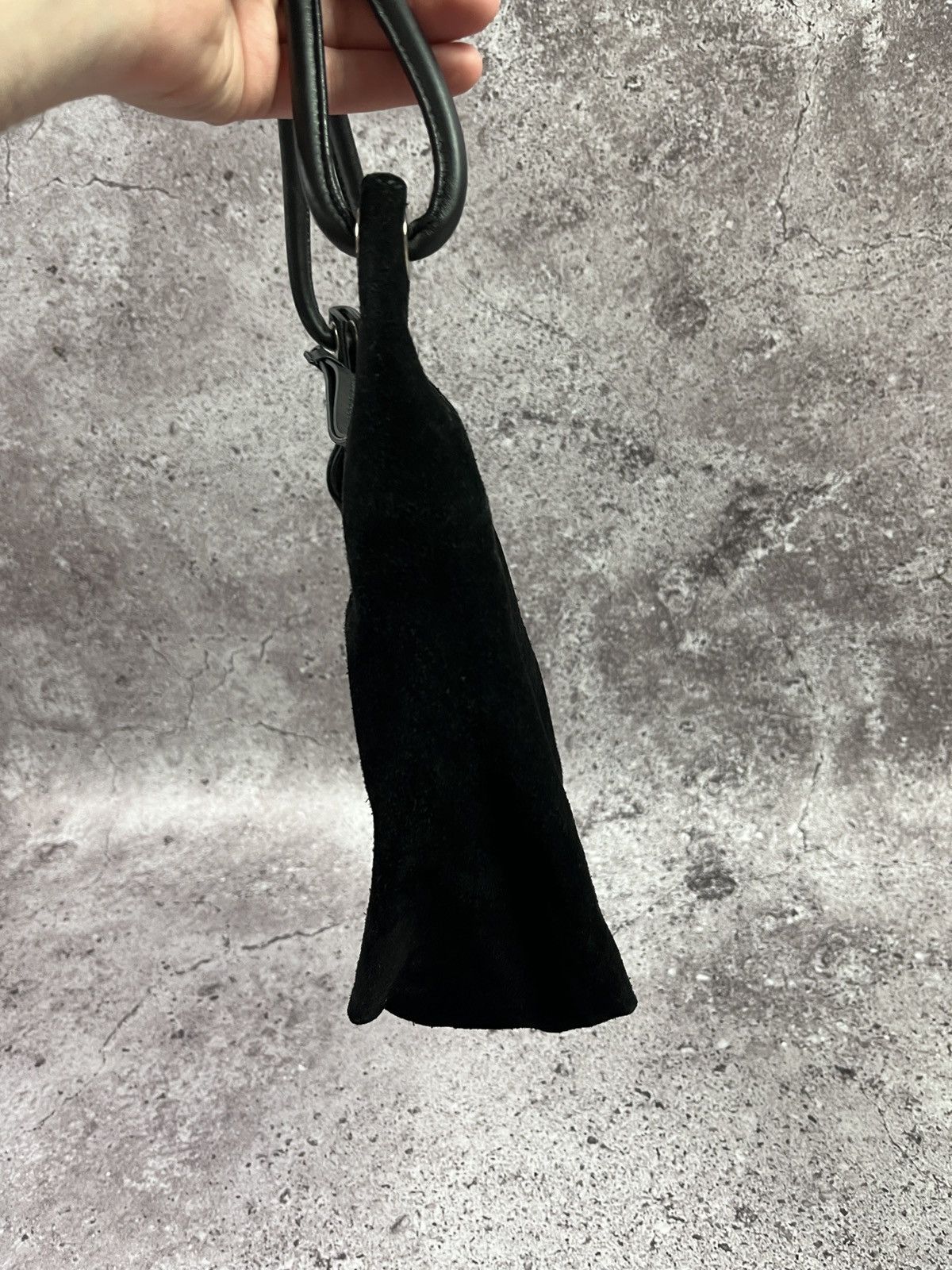 Gucci Gucci Black Suede Hobo Shoulder Bag Vintage Made in Italy 🇮🇹 Size ONE SIZE - 6 Thumbnail