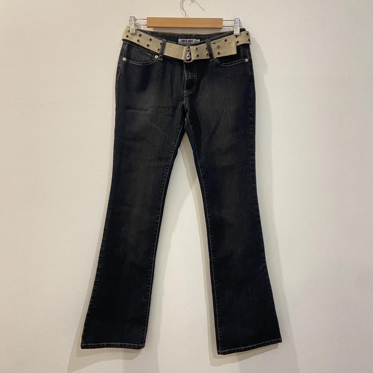Other vintage stone eagle black wash jeans, low-waisted, boot-cut Size 28" / US 6 / IT 42 - 4 Thumbnail