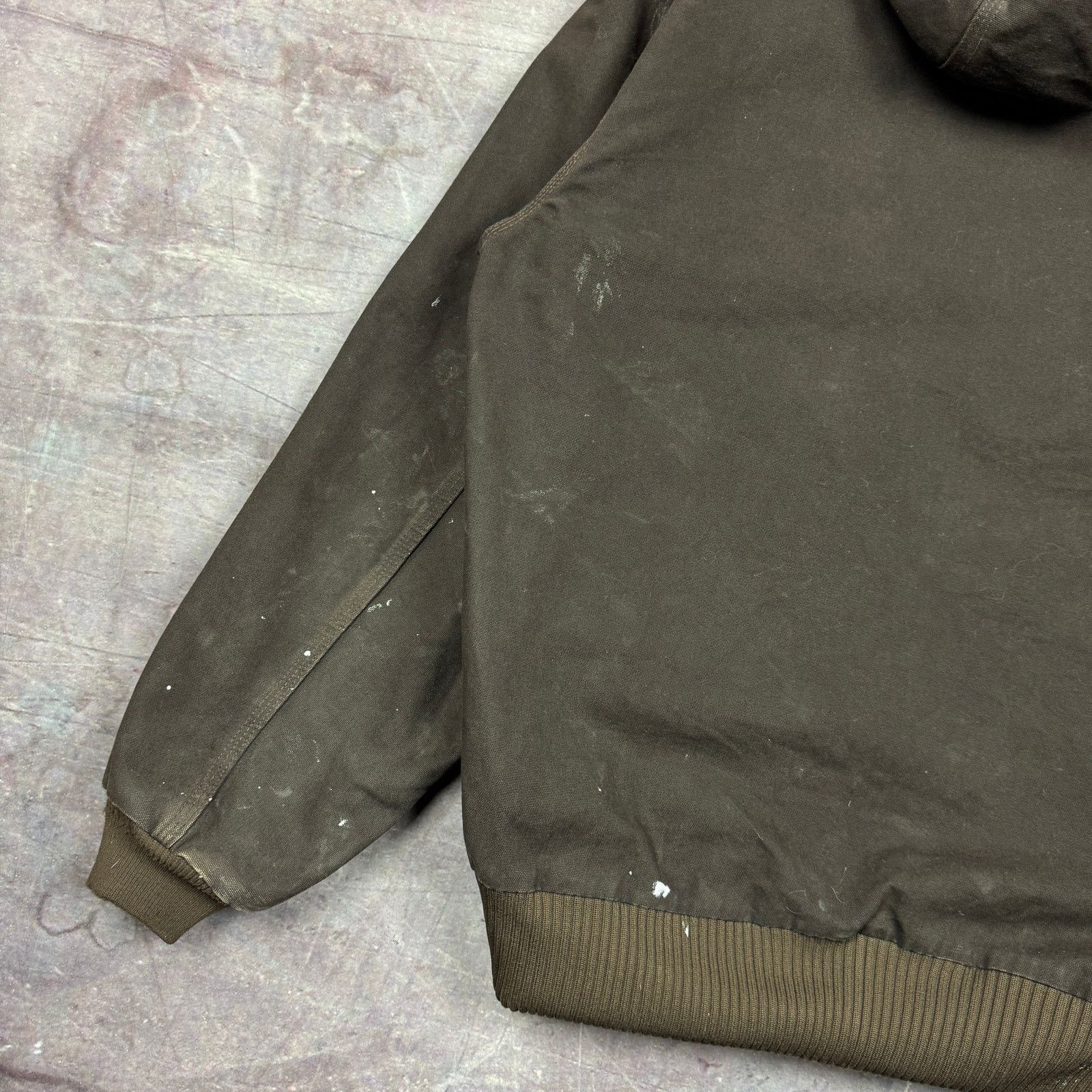 Carhartt × Vintage 90s Mocha Brown Painter Carhartt Hooded Work Jacket XL 2385 Size US XL / EU 56 / 4 - 7 Thumbnail
