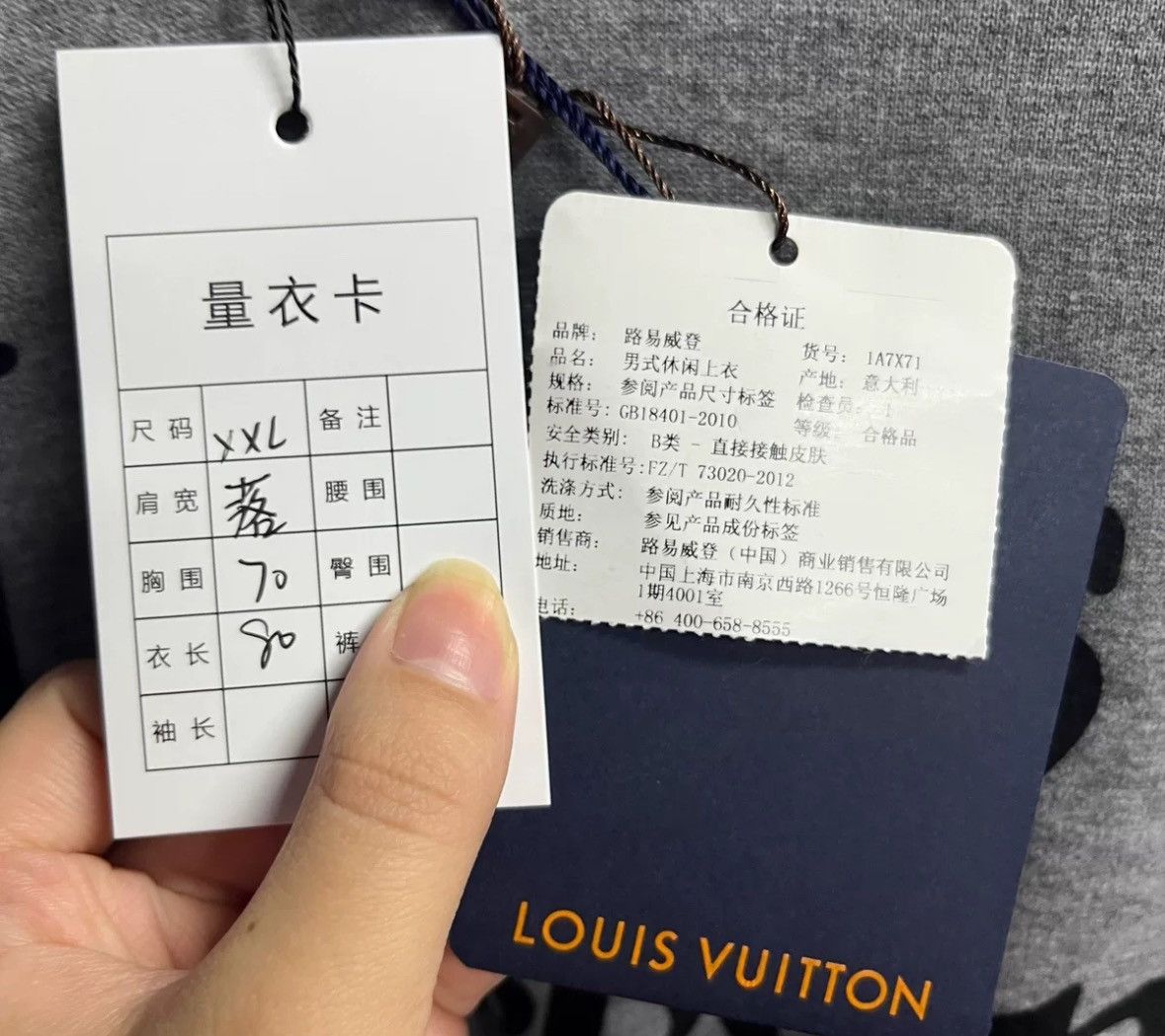 Louis Vuitton Louis Vuitton Grey Nigo Neck Long Sleeve Hoodie Size US XXL / EU 58 / 5 - 4 Thumbnail