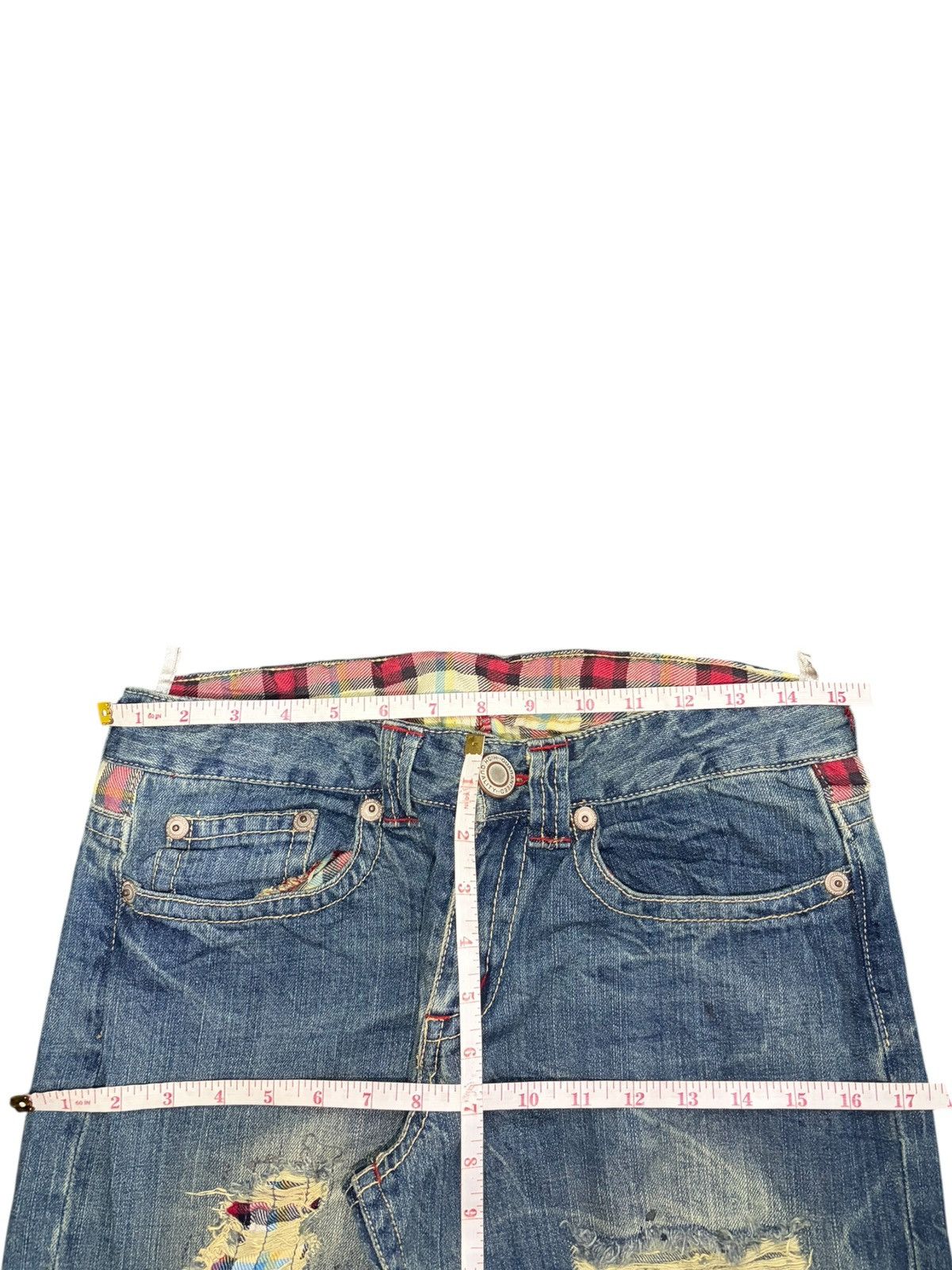 Ksubi Vintage Japanese Brand Faded Wash Patch Distress Jeans Size 30" / US 8 / IT 44 - 6 Thumbnail