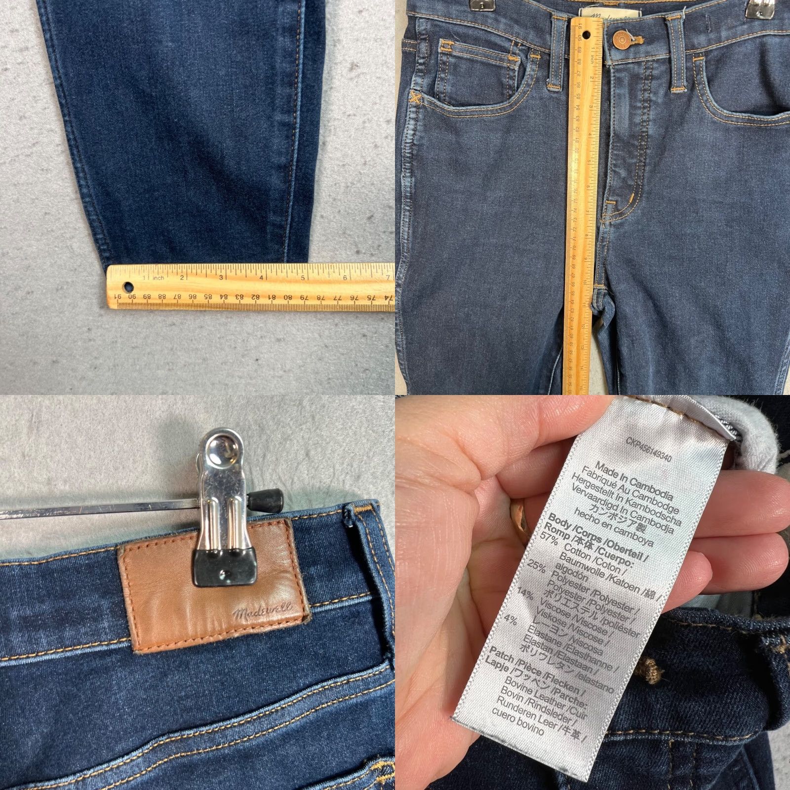 Madewell Madewell Roadtripper Jeans Denim Womens Size 28P High-Rise Dark Wash 5-Pocket Jegging Blue Denim Jeans Womens Size 28" / US 6 / IT 42 - 8 Thumbnail
