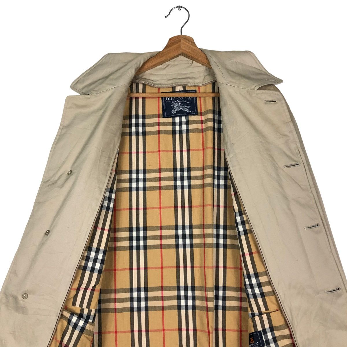 Burberry 🔥VINTAGE BURBERRYS TRENCH COATS LONG JACKET NOVA CHECK Size US M / EU 48-50 / 2 - 15 Thumbnail