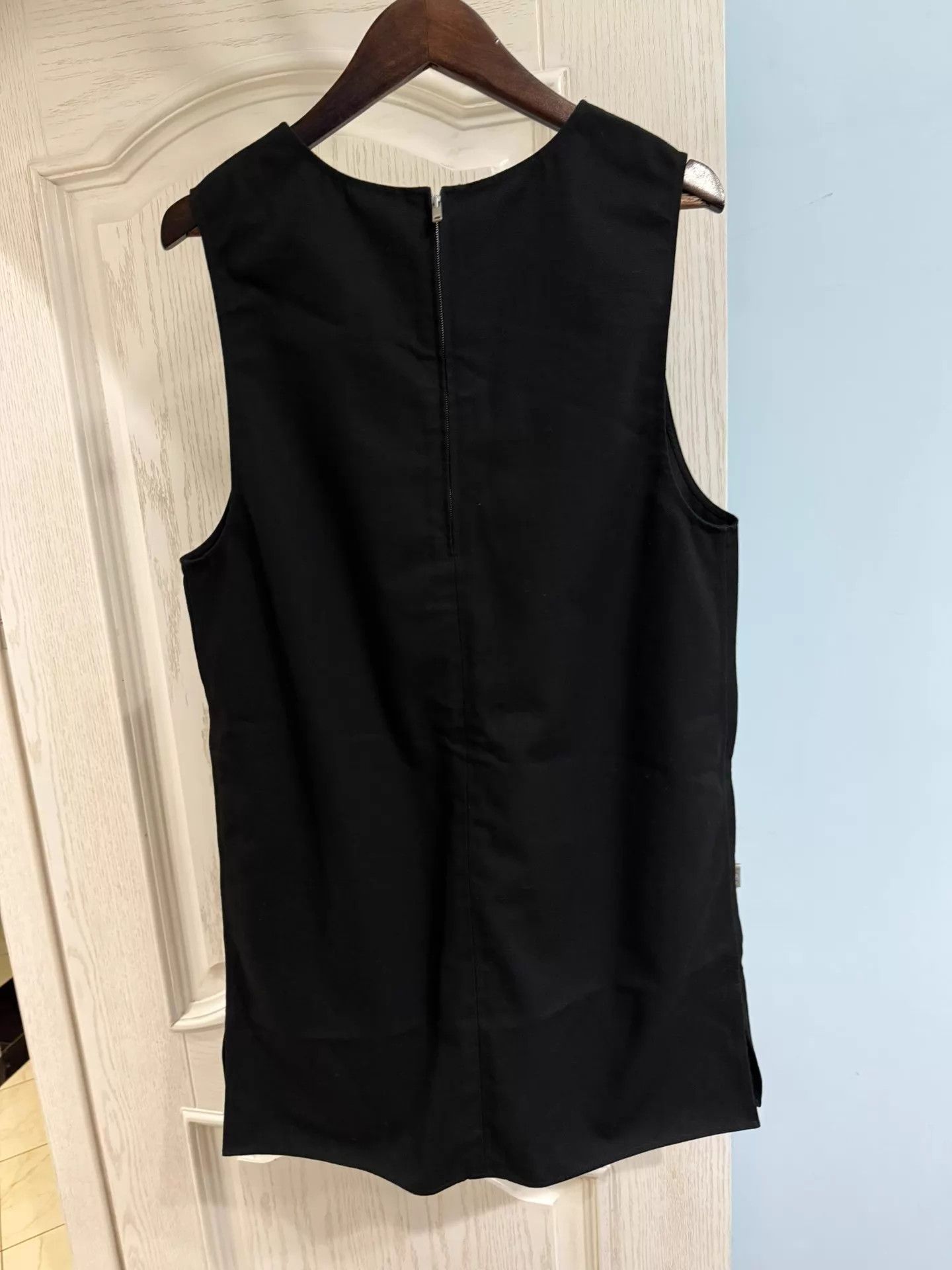 Jil Sander JIL SANDER Black Sleeveless Loose Knee-Up Dress 95New Size L / US 10 / IT 46 - 2 Thumbnail