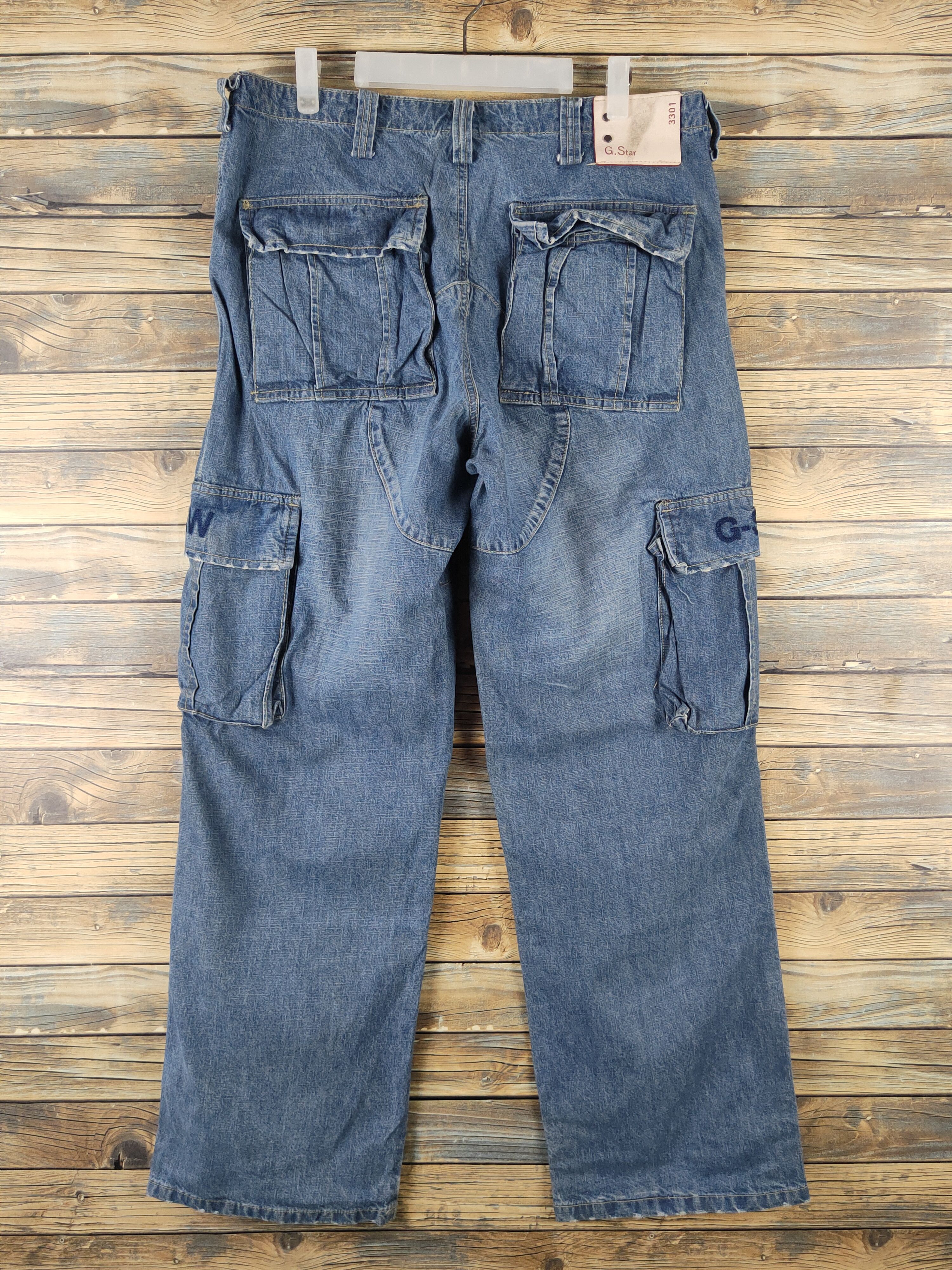 G-Star DL G Star Raw Blue Distressed Ripped denim Jeans #1321 Size US 35 - 9 Thumbnail