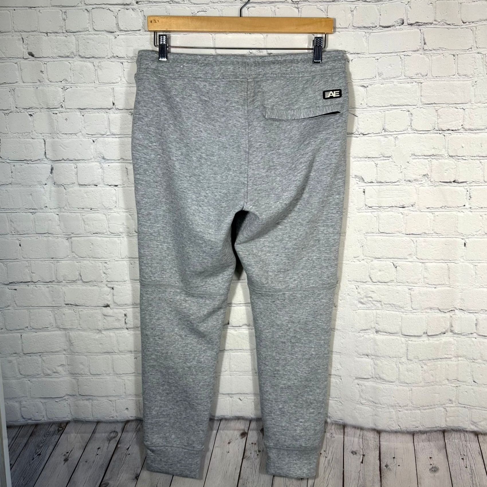 American Eagle Outfitters American Eagle Mens Heather Gray Fleece Jogger Pants Size Medium Drawstring AE Size US 31 - 7 Thumbnail