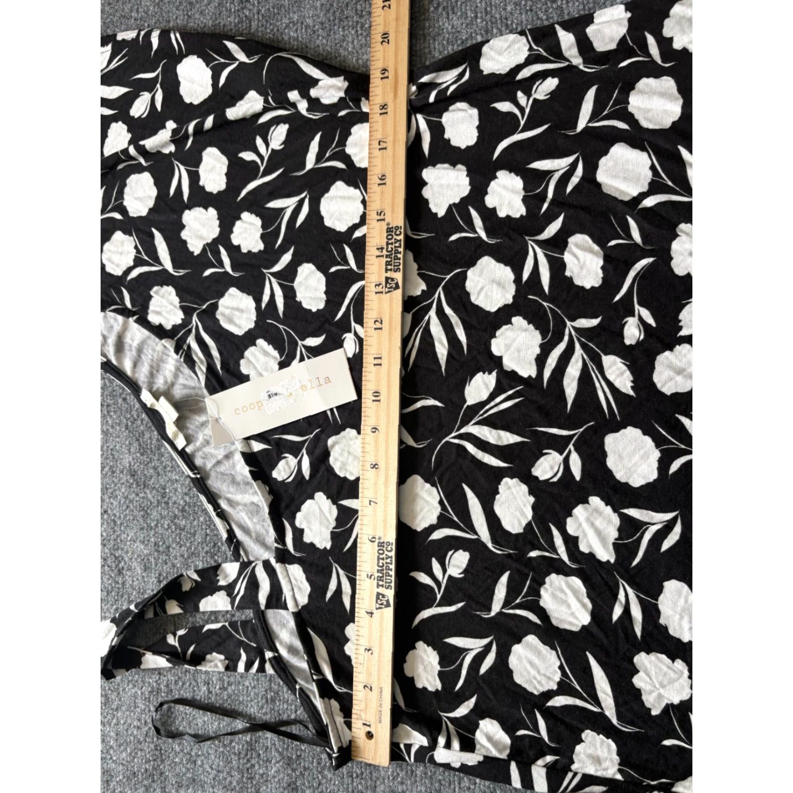 Vintage COOPER and Ella Top Womens XL Tank Sleeveless Black Peony Asymmetrical NEW Size XL / US 12-14 / IT 48-50 - 4 Thumbnail