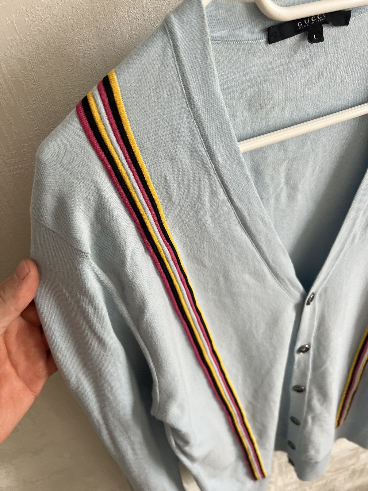 Gucci × Vintage Gucci Cotton Cardigan Size US L / EU 52-54 / 3 - 4 Thumbnail