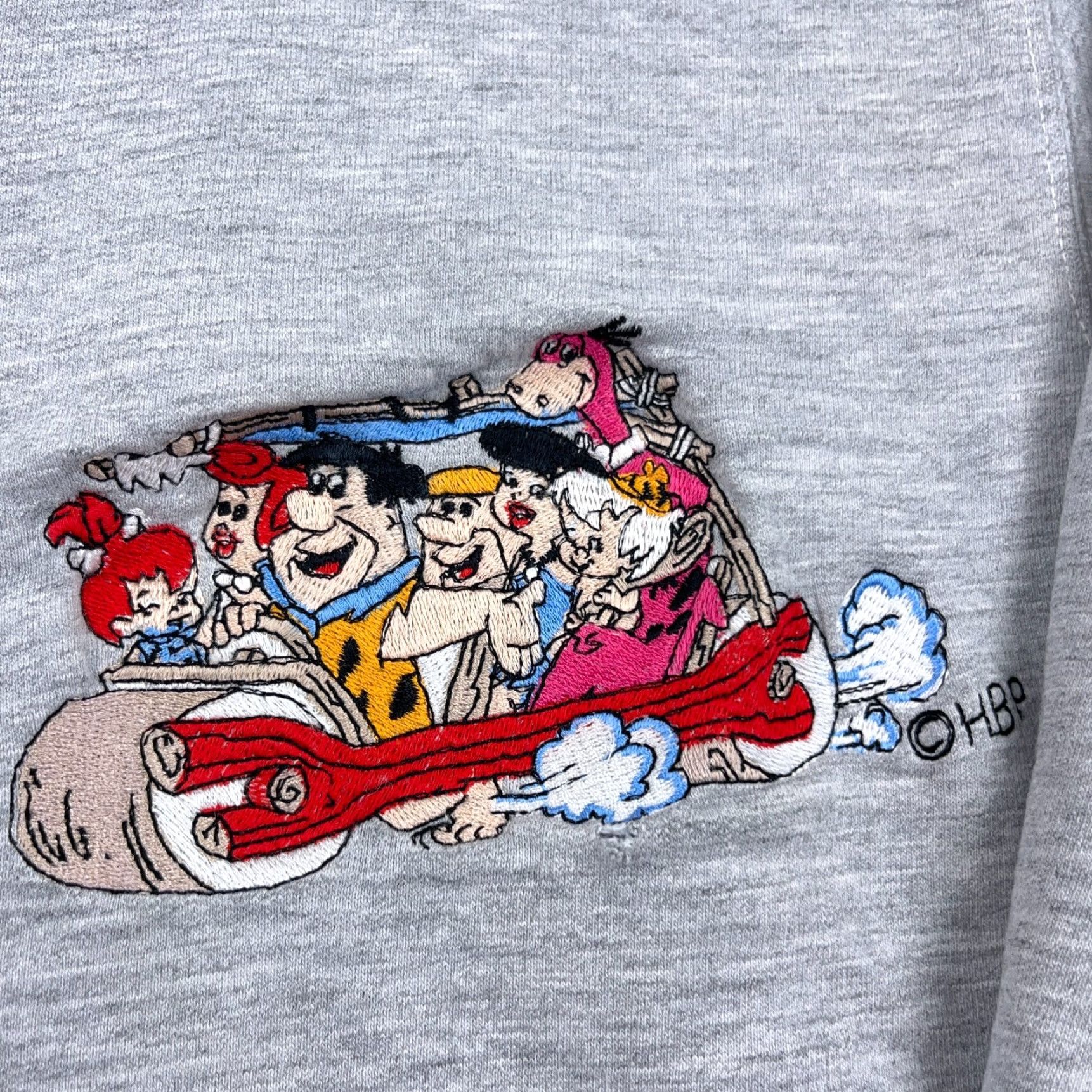 FRED VINTAGE Blitz Studios Sweatshirt Men XL Gray Crew Neck Embroidered Fred 90s Cartoon Retro Logo Pullover Size US XL / EU 56 / 4 - 3 Thumbnail
