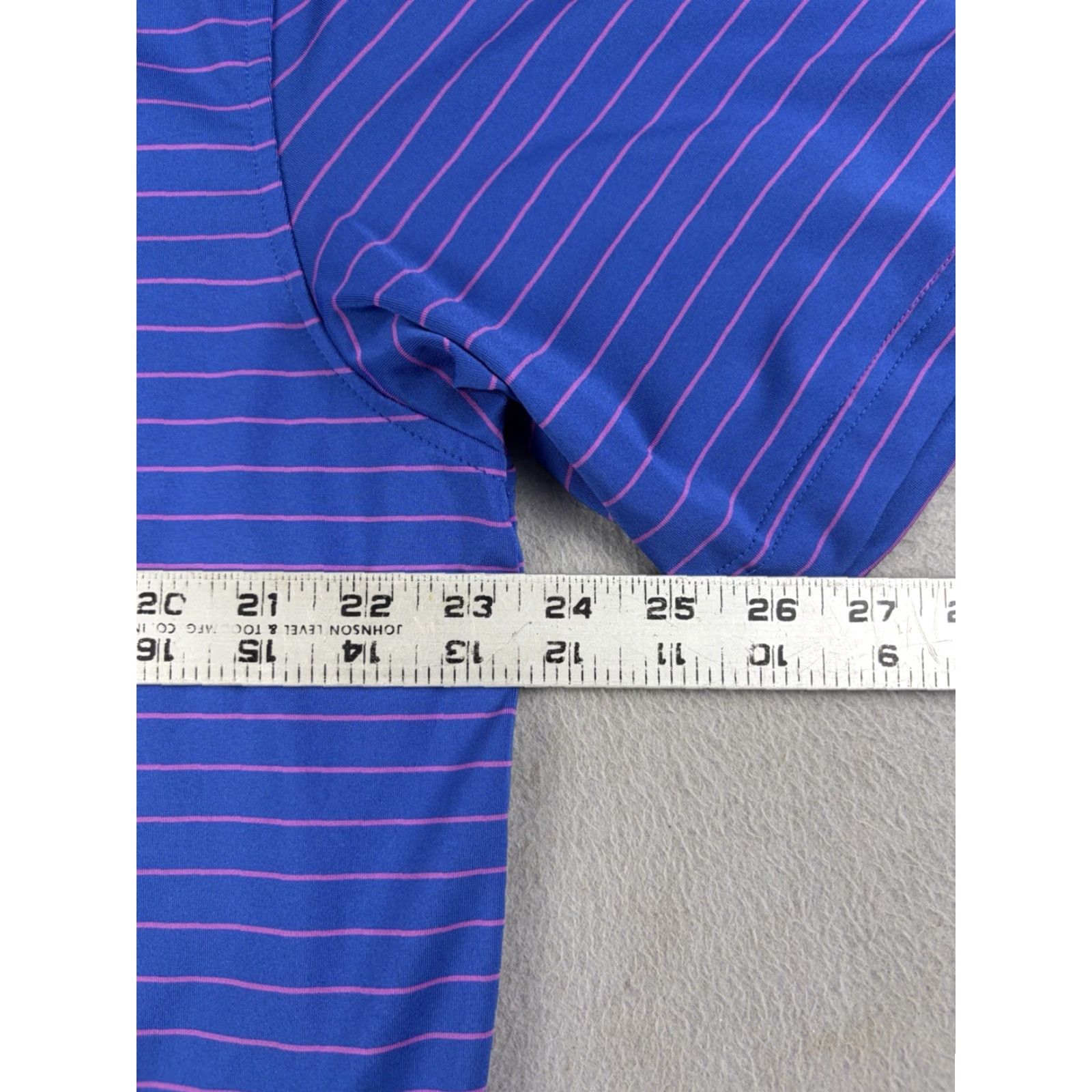 Peter Millar Peter Millar Summer Comfort Polo Shirt Men L Purple Striped Performance Short Sleeve Size US L / EU 52-54 / 3 - 6 Thumbnail