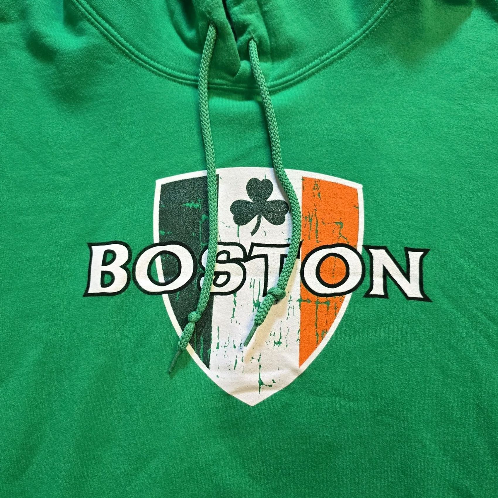 Gildan Gildan Hoodie Women XL Green Pockets Logo Boston Sweatshirt Ireland Ireland Lounge Heavy Blend Regular Size XL / US 12-14 / IT 48-50 - 3 Thumbnail