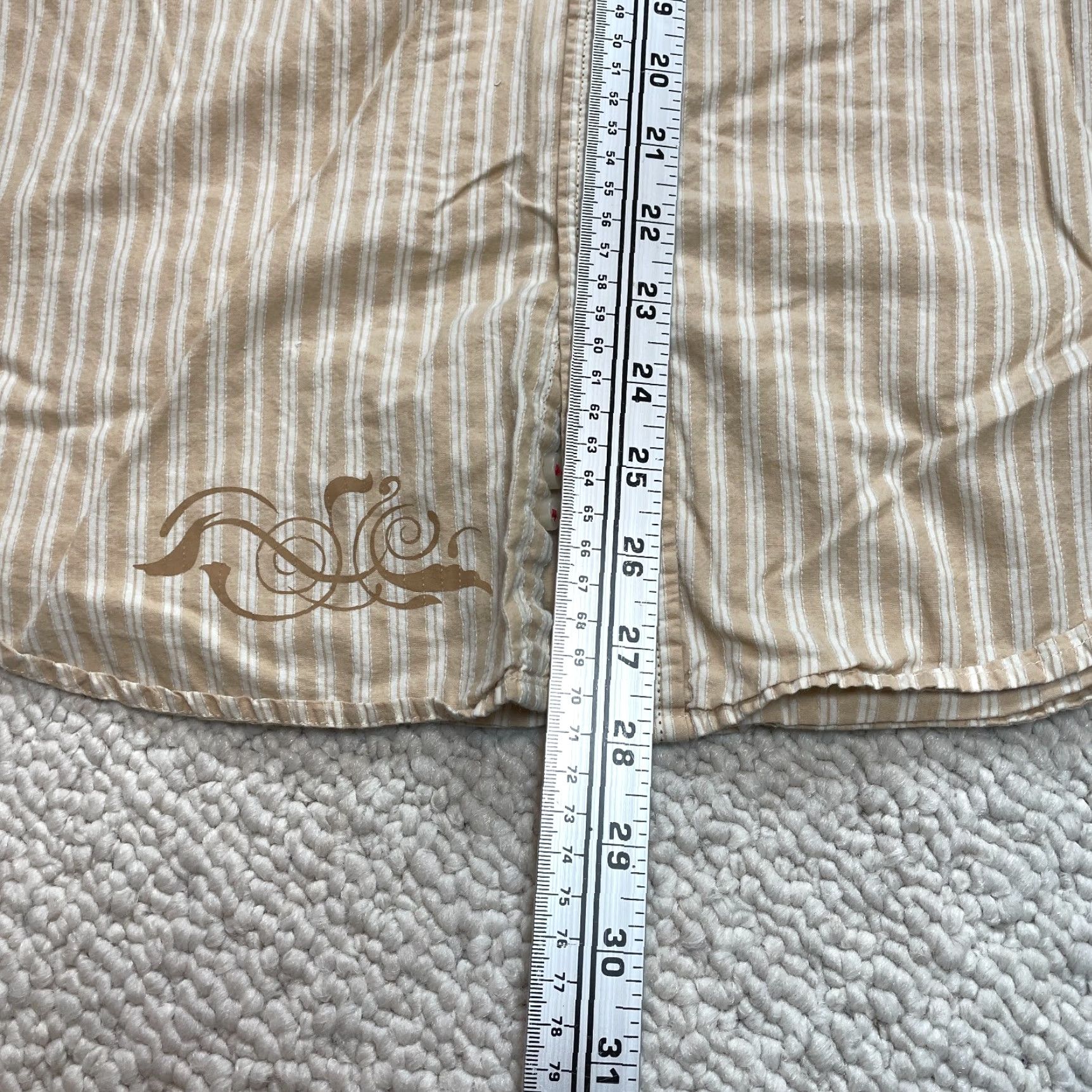 Levi's VINTAGE Levis Shirt Mens XL Light Brown Striped Button Up Long Sleeve Cotton Size US XL / EU 56 / 4 - 3 Thumbnail