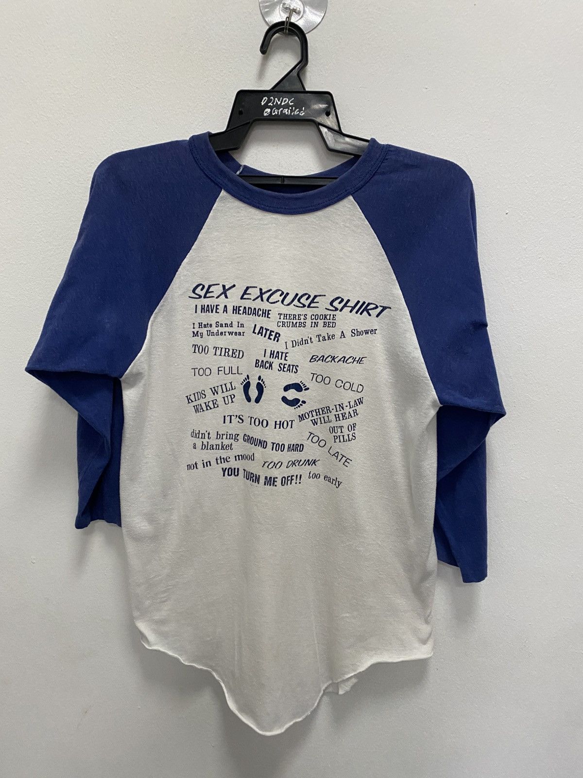 Vintage Vintage 80s SexTips Raglanshirt Size US L / EU 52-54 / 3 - 2 Thumbnail