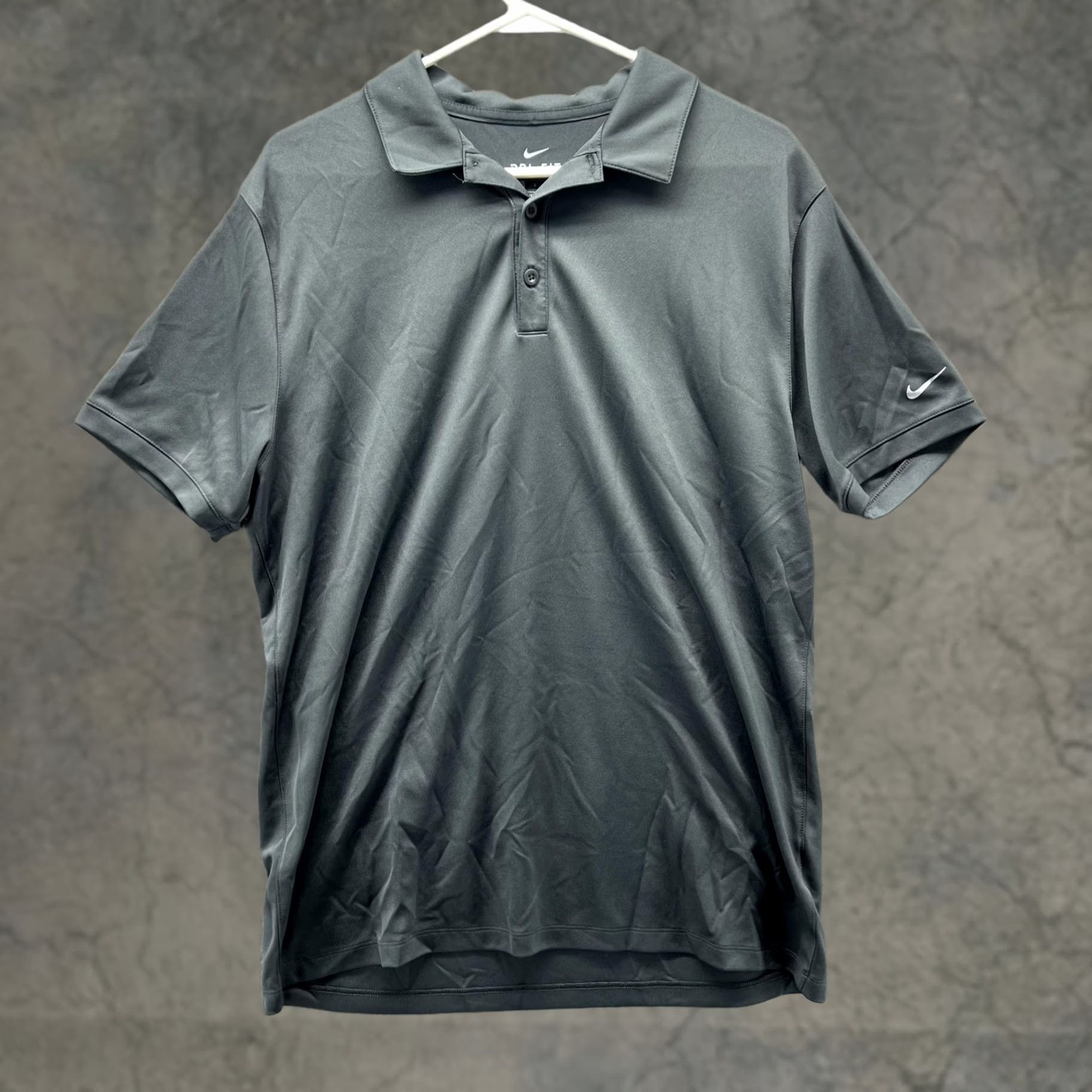 Nike Nike Shirt Mens Large Gray Dri-FIT Golf Polo Short Sleeve Nike Swoosh Logo Performance Athletic Shirt Size US L / EU 52-54 / 3 - 1 Thumbnail