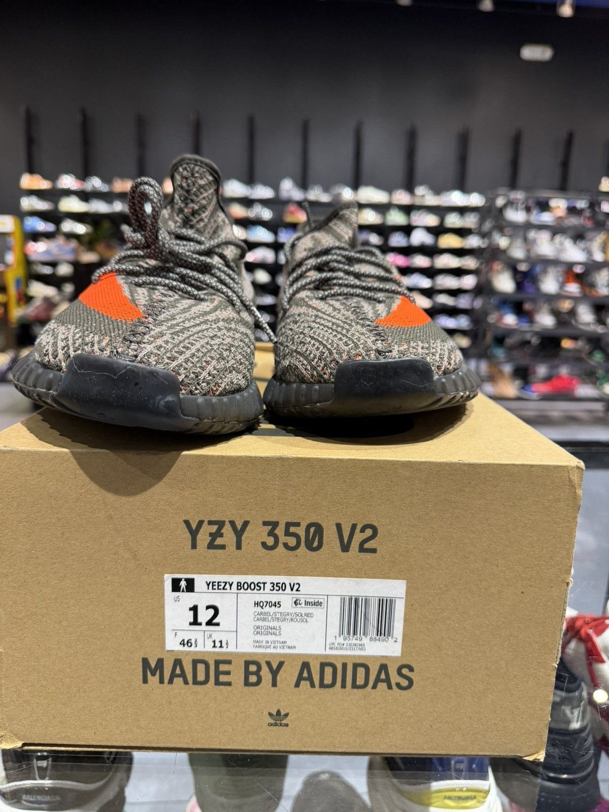 Adidas Size 12 - Adidas Yeezy Boost 350 V2 Carbon Beluga Size US 12 / EU 45 - 9 Thumbnail