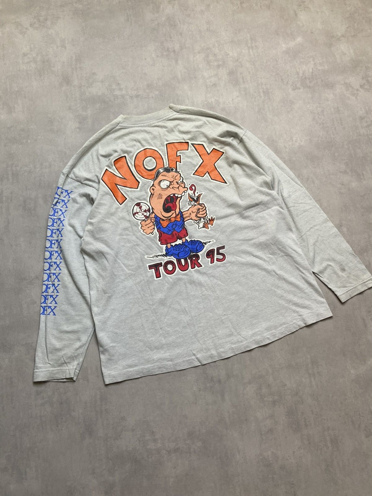 Band Tees 1995 tour nofx tee longsleeve grey screen stars Size US XL / EU 56 / 4 - 2 Thumbnail