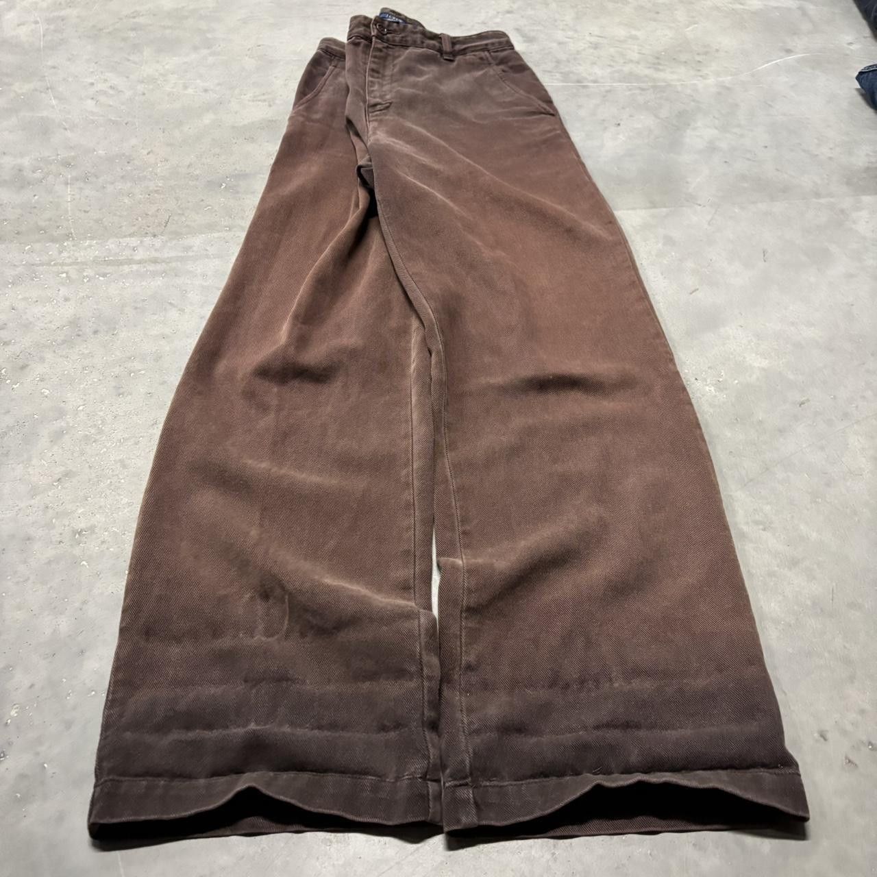 Japanese Brand × Vintage Crazy Vintage Y2K/2000s Faded Brown Casual Pants! Size US 28 / EU 44 - 3 Thumbnail