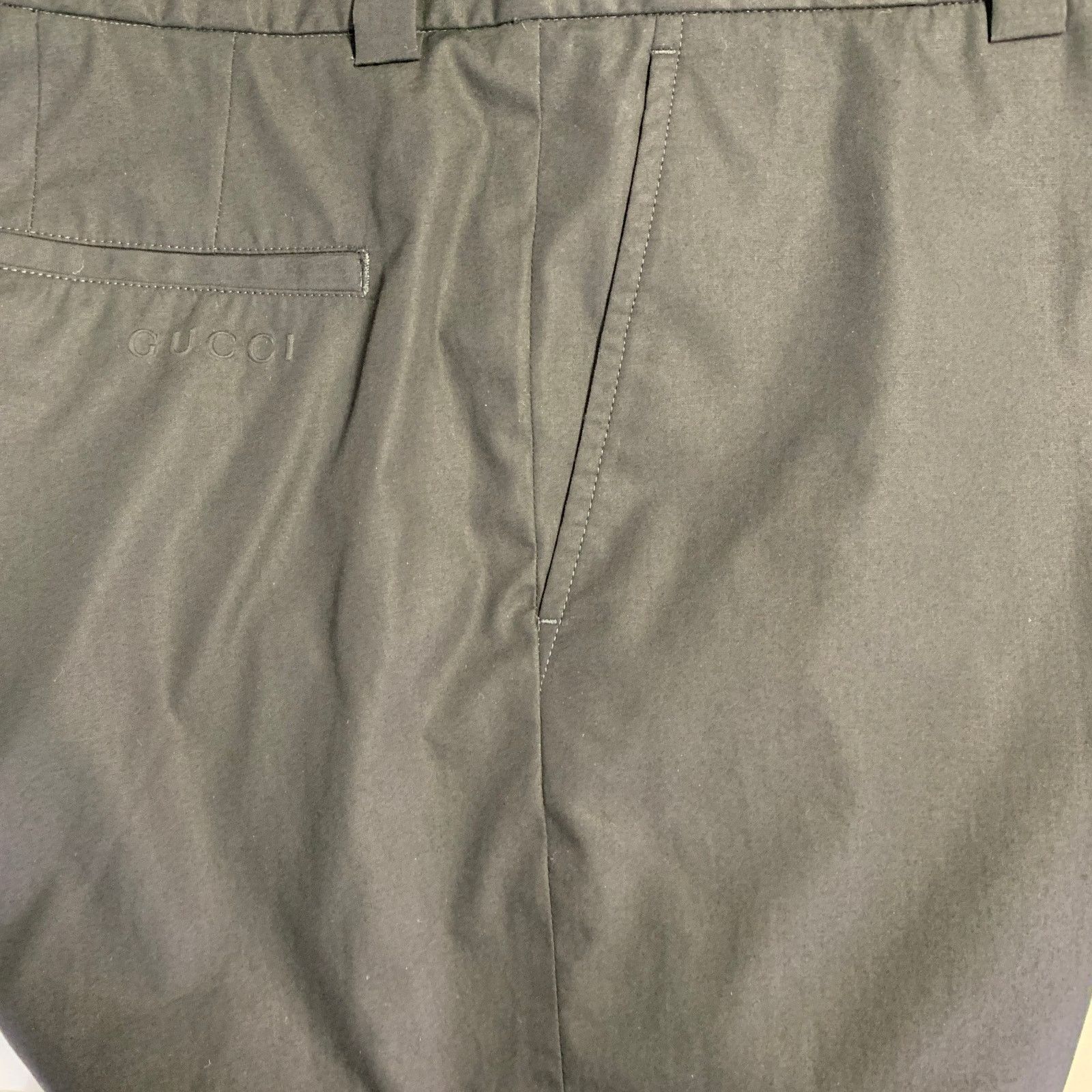 Gucci GUCCI Size 36 Black Cotton Flat Front Casual Pants Size US 36 / EU 52 - 7 Thumbnail