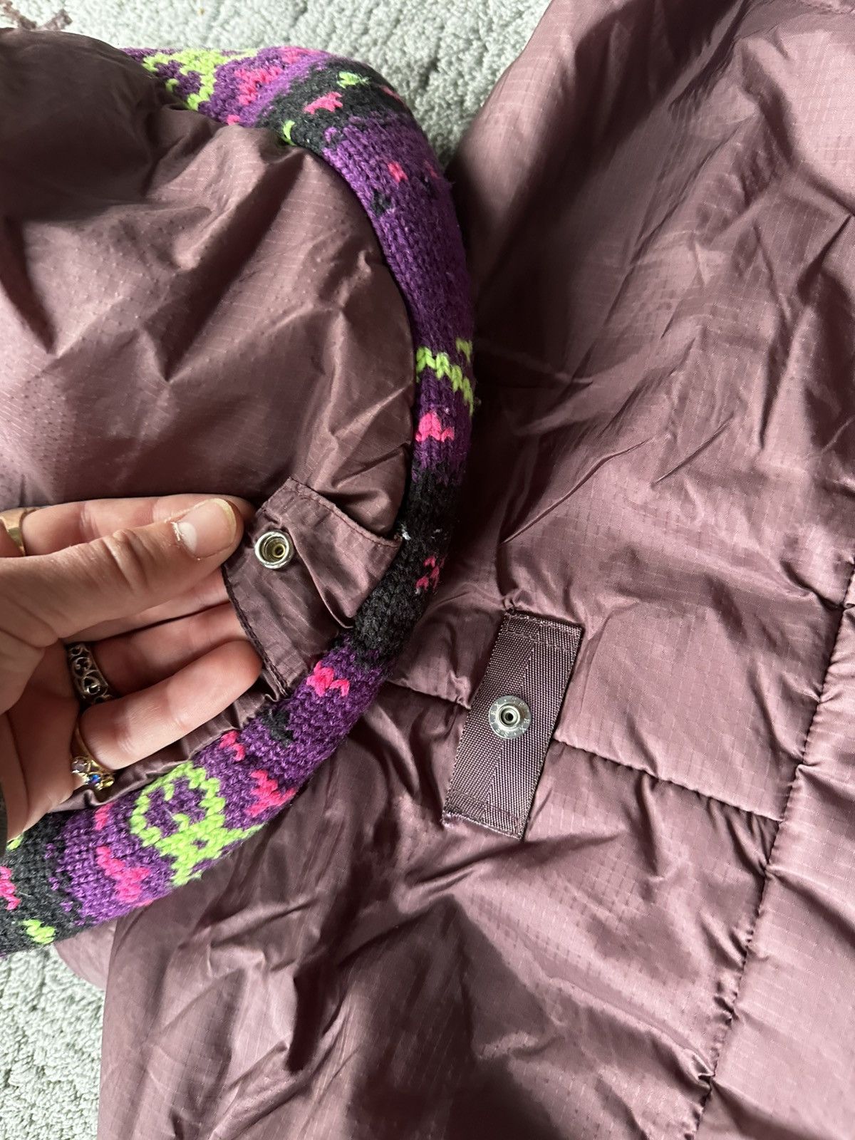Final Home Final Home Purple Knit Puffer Jacke Size US M / EU 48-50 / 2 - 6 Thumbnail