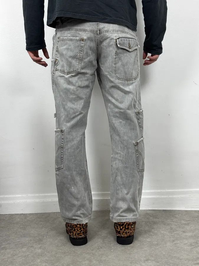 Dolce & Gabbana AW2004 Dolce & Gabbana Grey Distressed Multipocket Denim Jeans Size US 34 / EU 50 - 4 Thumbnail