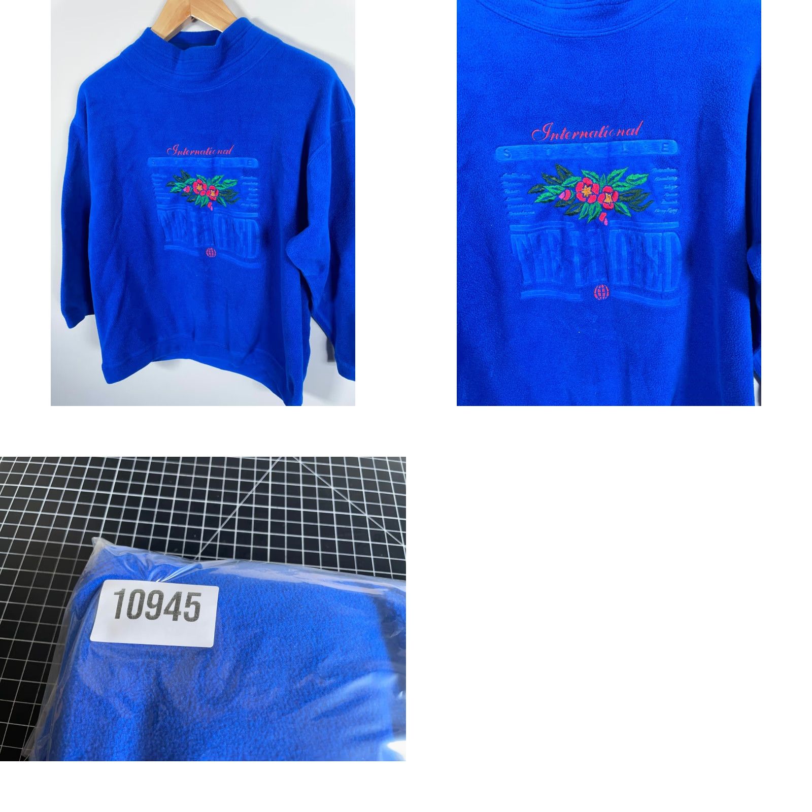 Vintage VINTAGE The Limited Sweatshirt Pullover Mock Neck Embroidered Fleece Women's Medium Blue Size M / US 6-8 / IT 42-44 - 8 Thumbnail