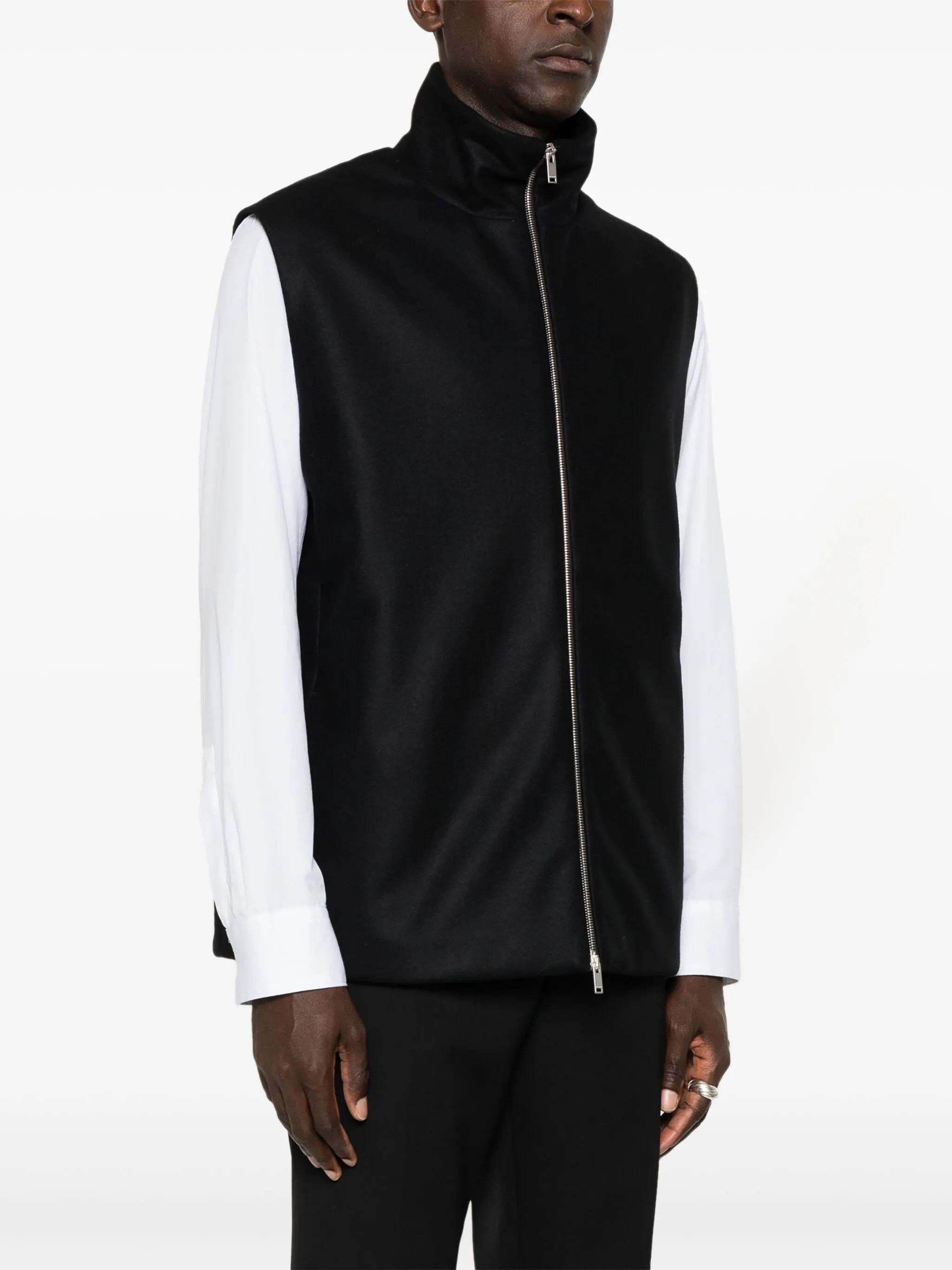 Jil Sander o1w1db11025 Zip up Vest in Black Size US M / EU 48-50 / 2 - 3 Thumbnail