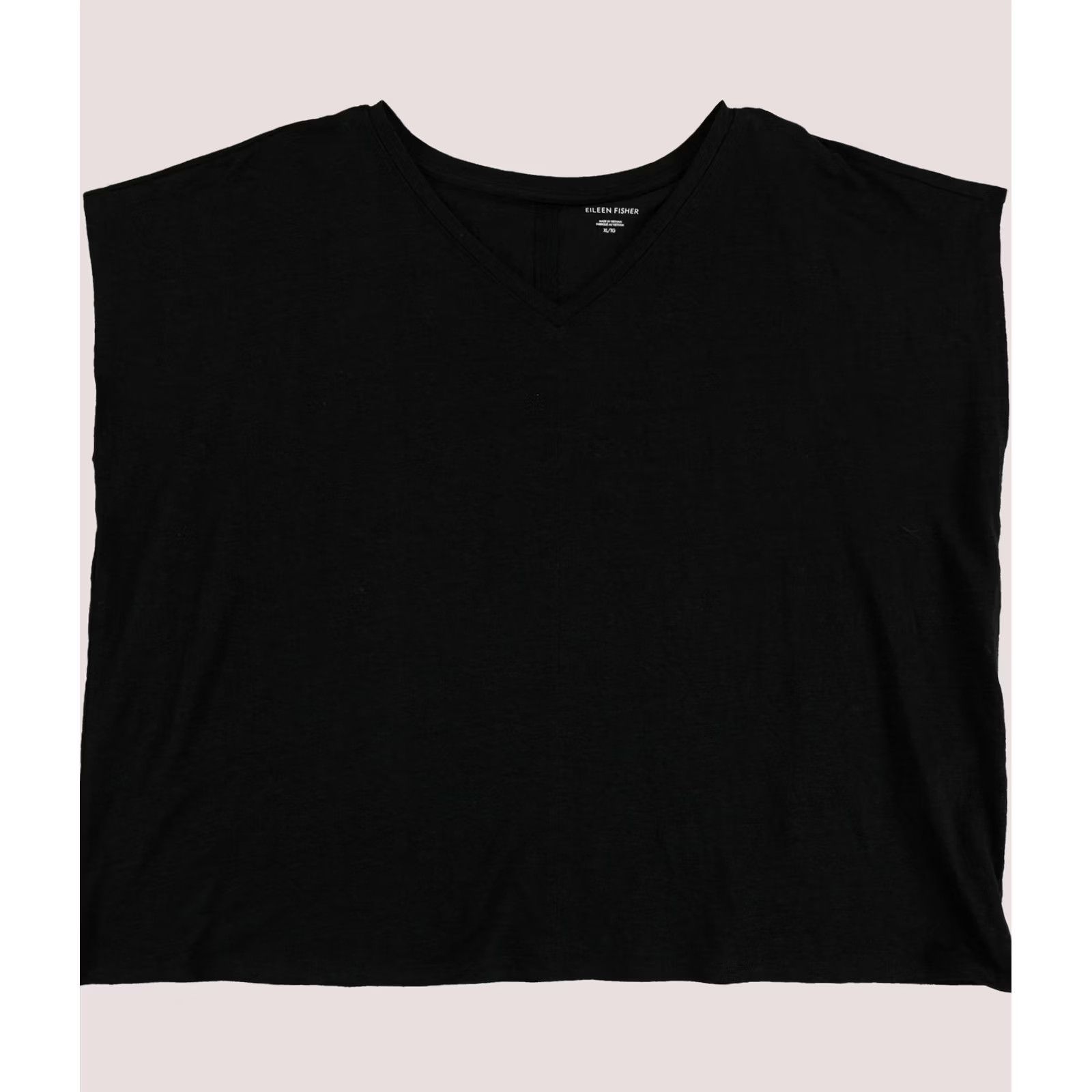 Eileen Fisher Eileen Fisher Womens Solid Basic T-Shirt Black Large Size L / US 10 / IT 46 - 1 Thumbnail