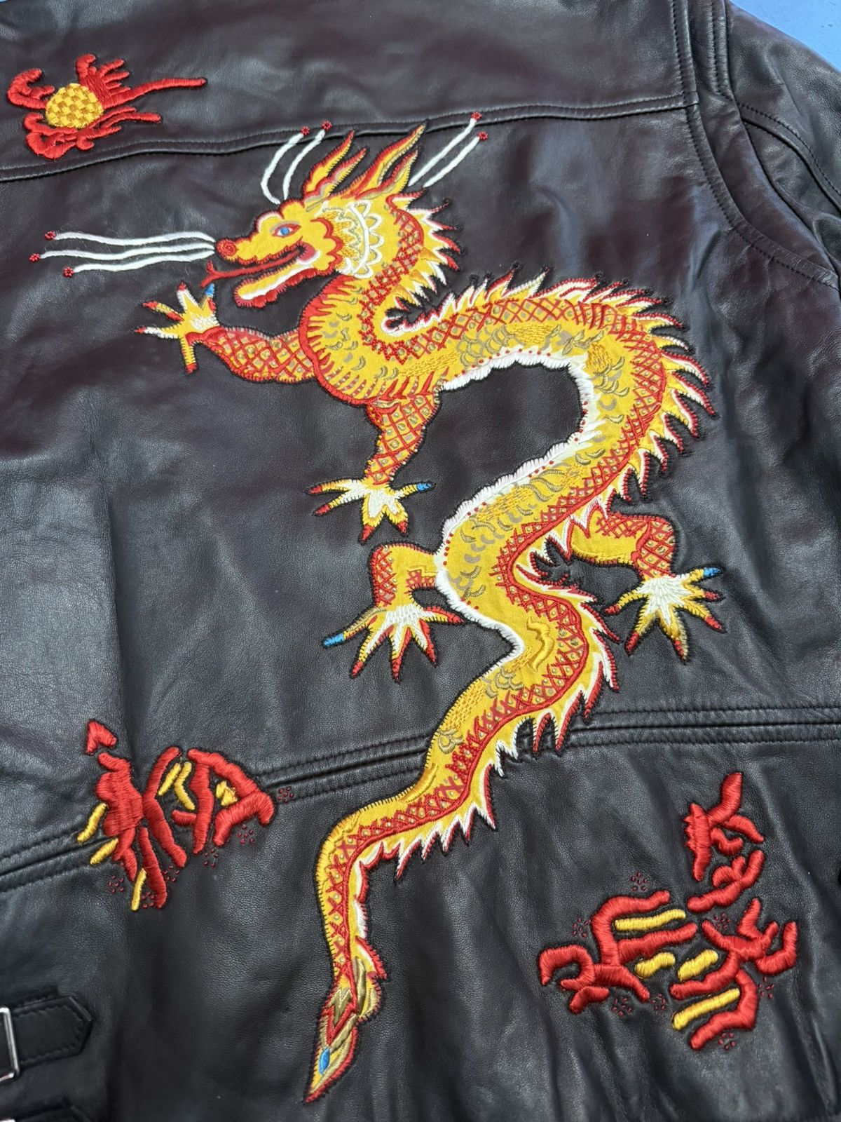Valentino VALENTINO FUNKY DRAGON LAMB BIKER JACKET Size US L / EU 52-54 / 3 - 3 Thumbnail