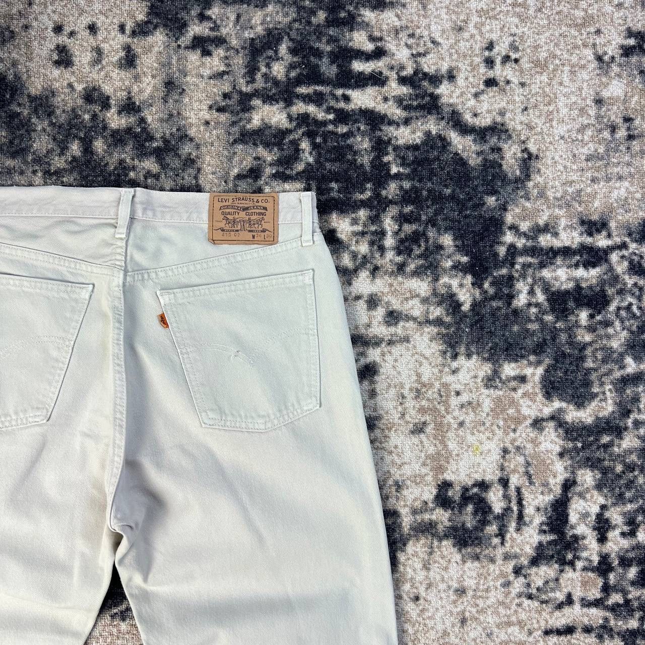 Levi's 615 Levis Orange Tab Vintage Y2K Beige Denim Jeans Size US 36 / EU 52 - 3 Thumbnail