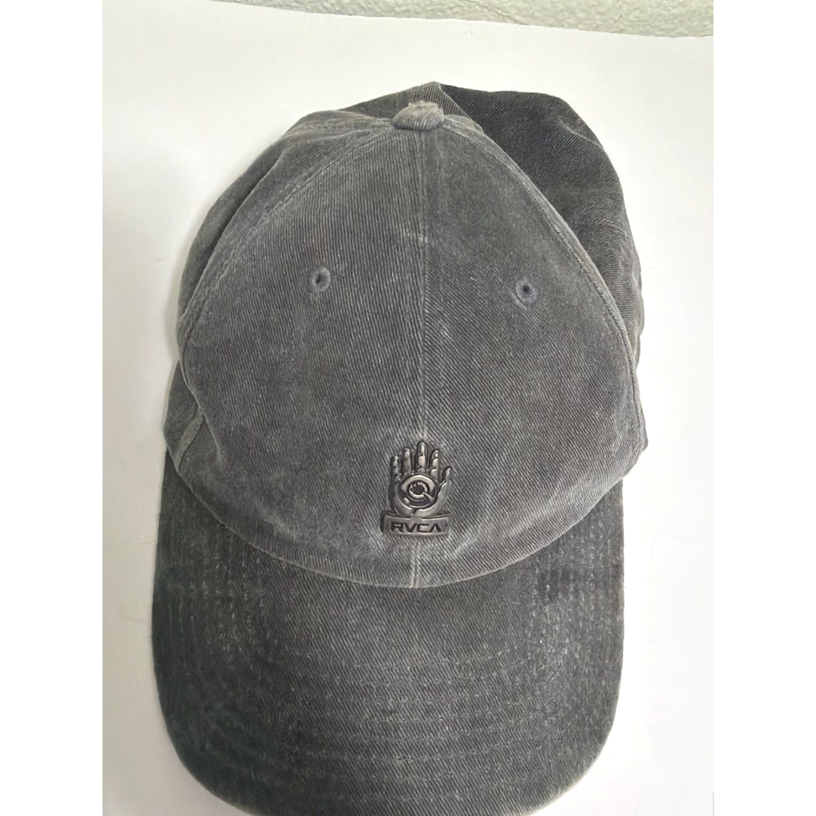 RVCA RVCA Mid Fit Strapback Baseball Hat Adjustable Gray Cotton Men One Size Cap Size ONE SIZE - 6 Thumbnail