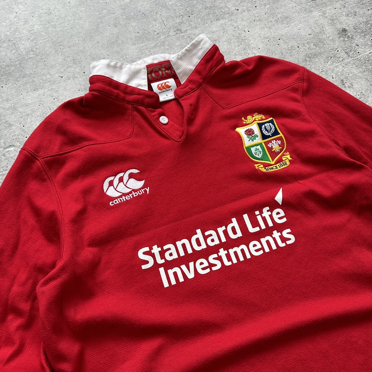 Canterbury of New Zealand British & Irish Lions 2017 Rugby Union L/S Home Shirt Jersey Size US L / EU 52-54 / 3 - 6 Thumbnail