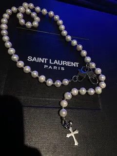 Japanese Brand Syoko x nji Blue Coated Teddy Pearls Necklace Size ONE SIZE - 7 Thumbnail