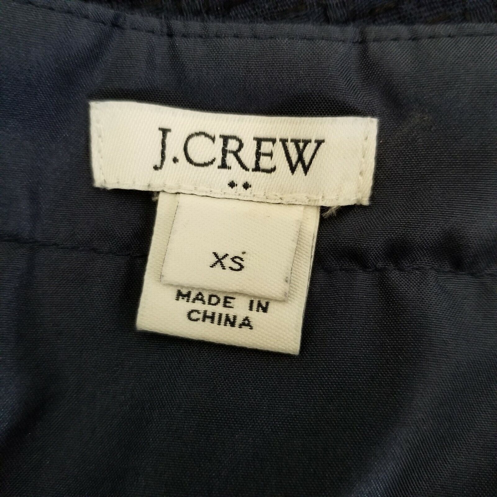 J.Crew J Crew XS Dress Navy Blue Basket Weave Textured Cold Shoulde Size XS / US 0-2 / IT 36-38 - 4 Thumbnail