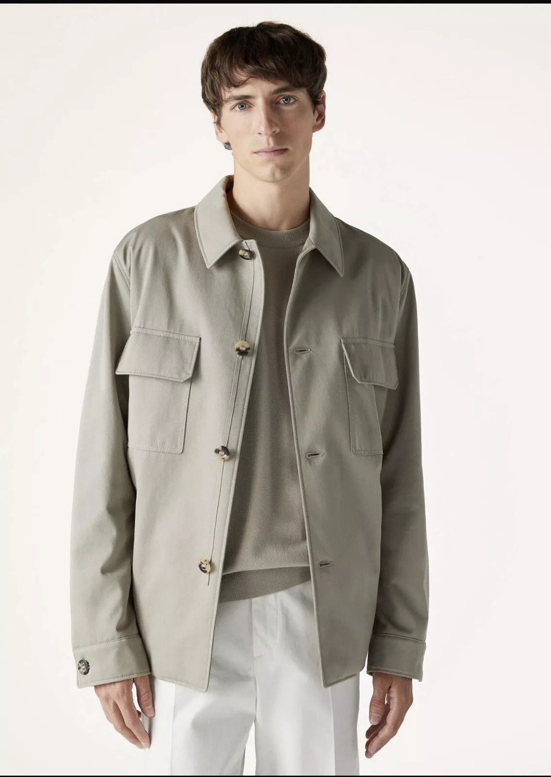 Loro Piana Sanda cotton-blend overshirt Size US M / EU 48-50 / 2 - 1 Thumbnail