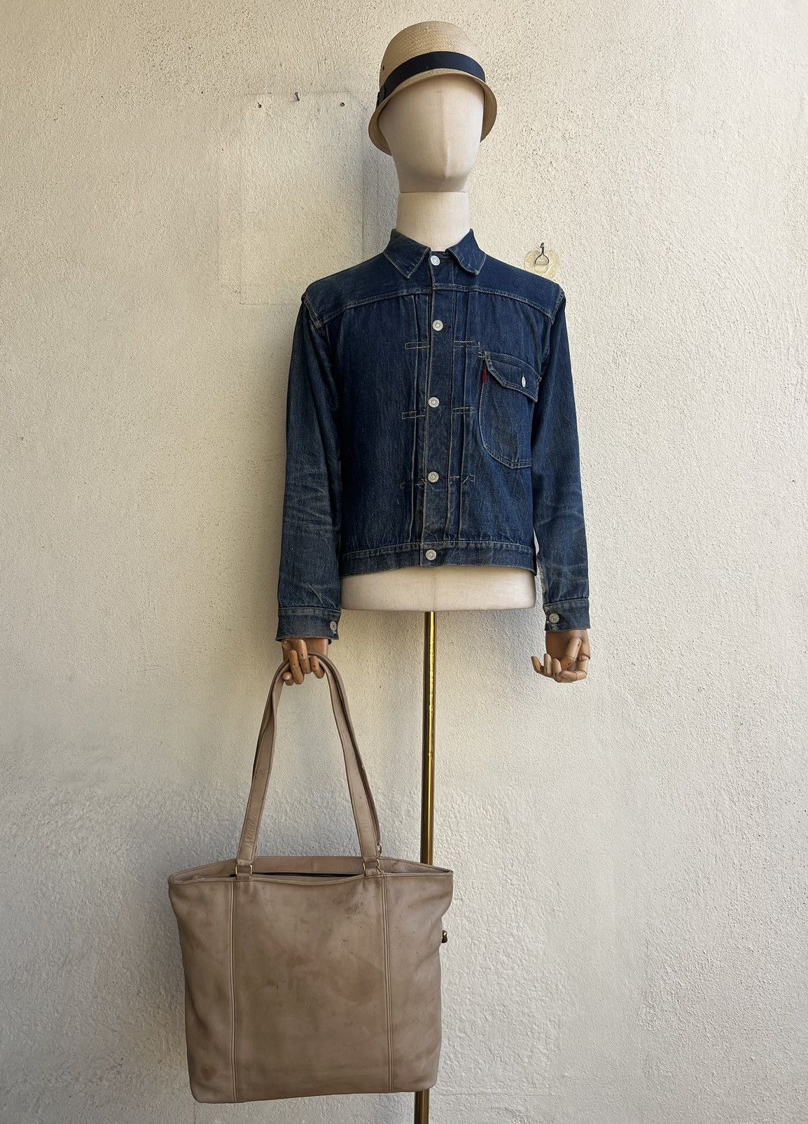 Coach × Leather Vintage 90s COACH Distress Stains Patina Leather Tote Bag Size ONE SIZE - 2 Thumbnail