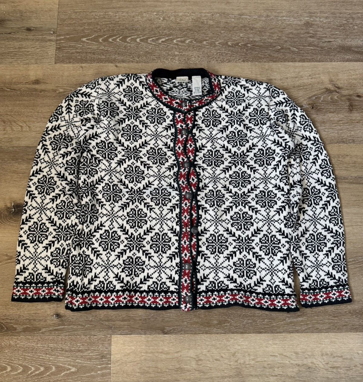L.L. Bean L.L.Bean Fair Isle Vest Maat S/M Katoen Size S / US 4 / IT 40 - 2 Thumbnail