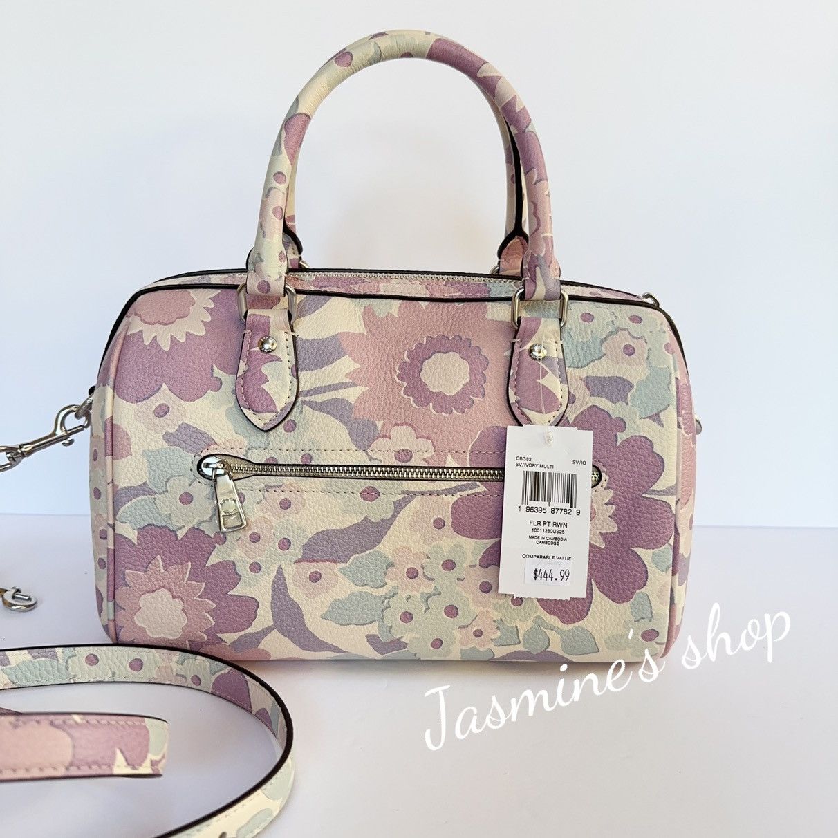 Coach NWT Coach Rowan Satchel Bag With Floral Print CBG82 Size ONE SIZE - 2 Thumbnail