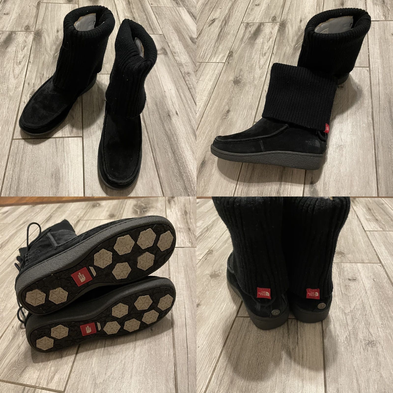 The North Face The North Face Womens Black Suede Fold Over Sweater Winter Snow Boots 6 Moccasin Size M / US 6-8 / IT 42-44 - 8 Thumbnail