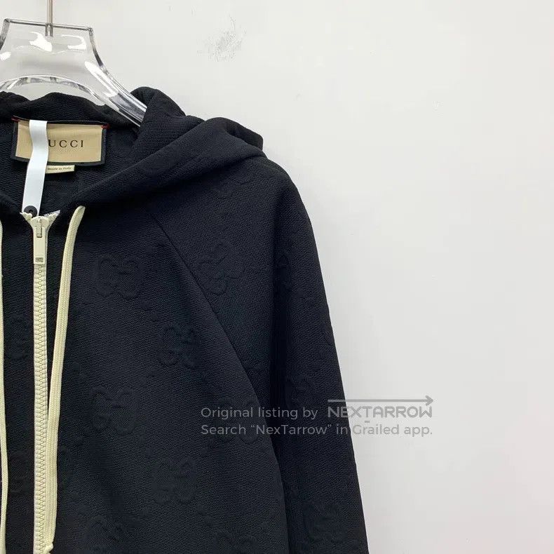 Gucci Gucci Black logo dark pattern jacquard full print hooded d Size US XS / EU 42 / 0 - 3 Thumbnail