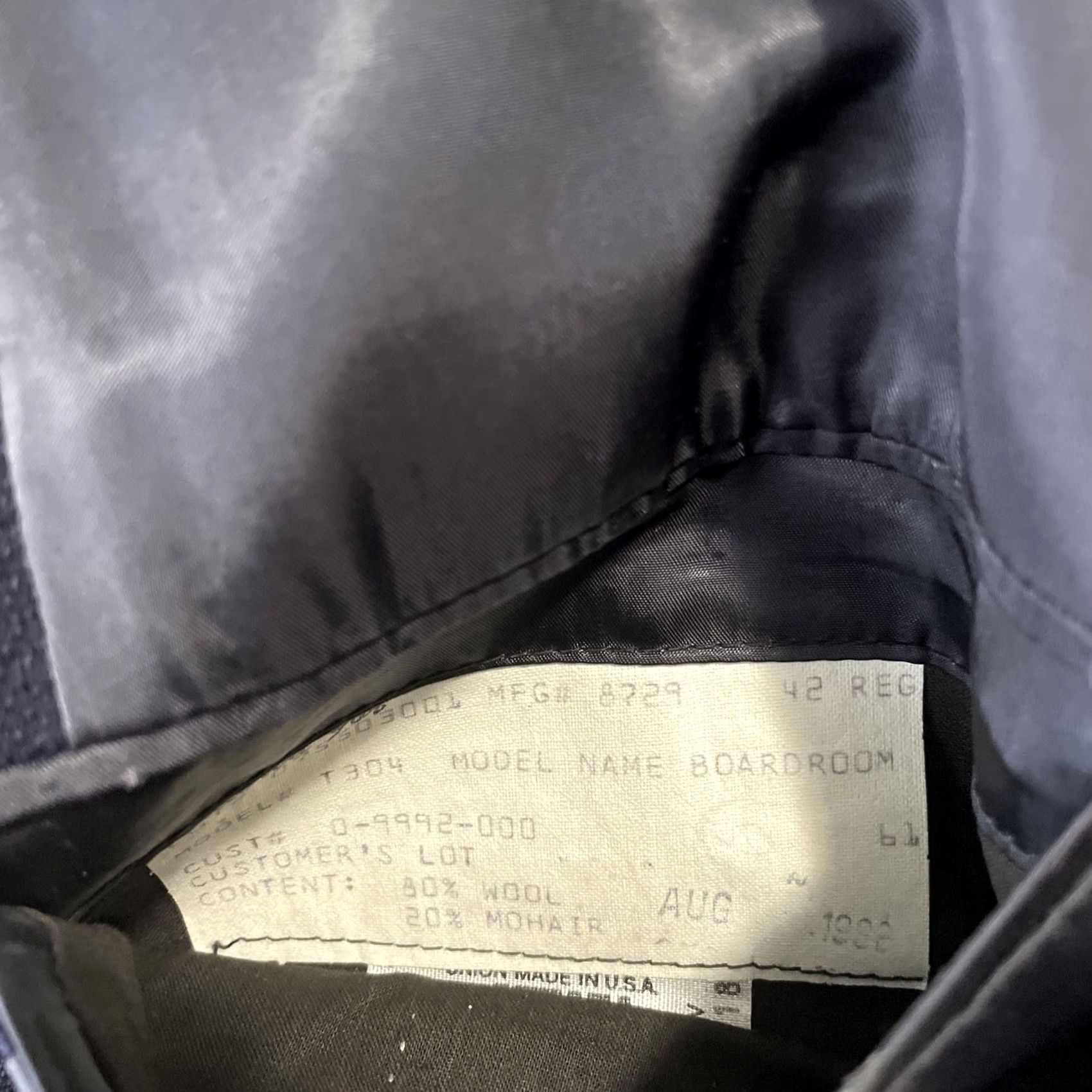 Vintage VINTAGE Hickey Freeman Blazer Sport Coat Navy Blue Wool 2-Button Single-Breasted 42R Mens Size 42R - 4 Thumbnail