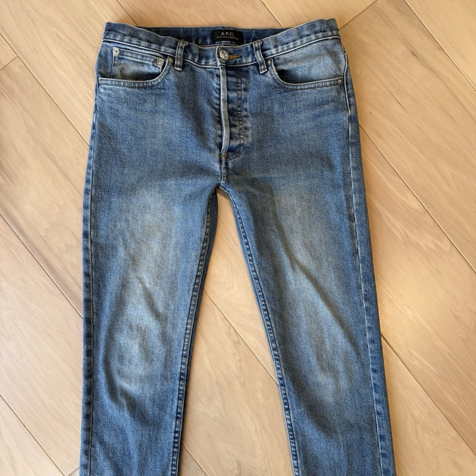 A.P.C. APC Jeans 28 Blue Medium Wash Denim Japan Button Fly Size US 28 / EU 44 - 3 Thumbnail